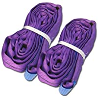 Los mejores  - Eslingas profesionales redondas- 1 t- 2 m de circunferencia- ENorm1492-2- lila (juego de 2)